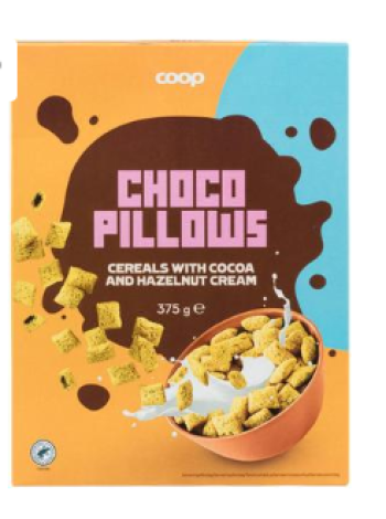 Овсяно-пшеничные подушечки для завтрака Coop Cocoa Pillows 375 г