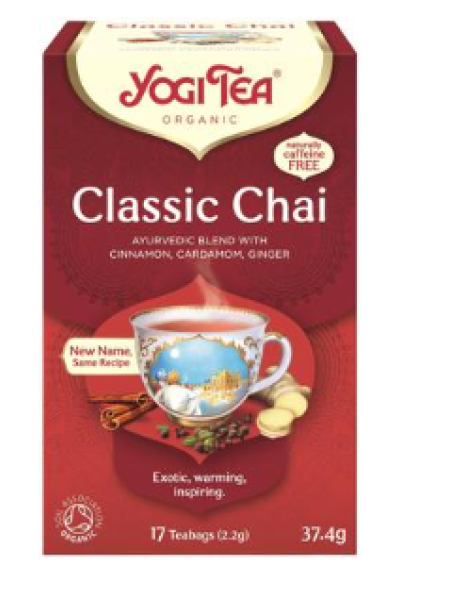 Травяной чай Yogi Tea Ekologisk Classic Chai Kryddte Ayurvediskt 17x2,2г со специями