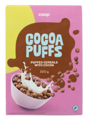 Подушечки шоколадные для завтрака Coop Cocoa Puffs 300 г