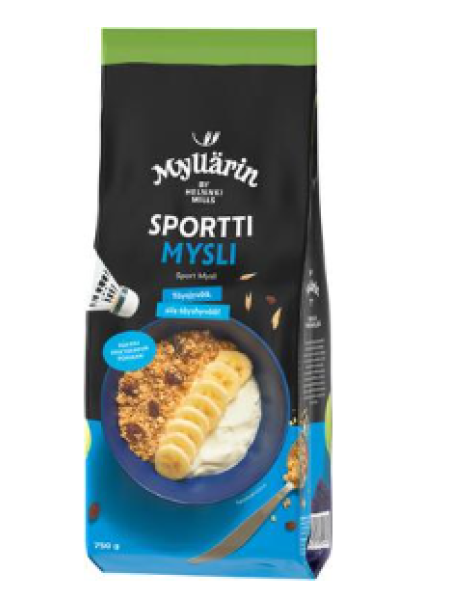 Мюсли цельнозерновые овсяные Myllärin mysli sportti 750г 