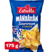 Чипсы Estrella Manhattan со сметаной и луком 175 г