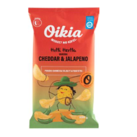 Картофельные чипсы Oikia Hotti Hertta с чеддером и халапеньо 250г