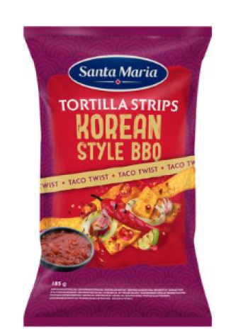 Полоски тортильи в корейском стиле барбекю Santa Maria Tortilla Strips Korean Style BBQ 185г