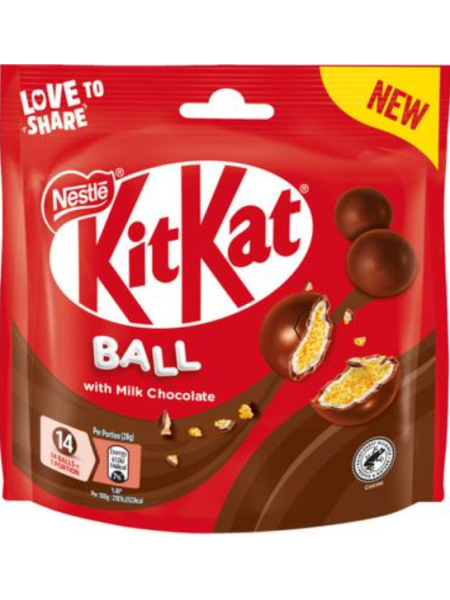 Хрустящие злаковые шарики с начинкой в молочном шоколаде Nestlé KitKat Ball Milk Chocolate 140 г 