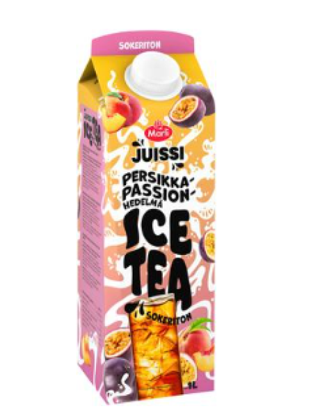 Холодный чайный Marli Juissi Ice Tea Sokeriton Persikka-passionhedelmä 1л персик маракуя без сахара
