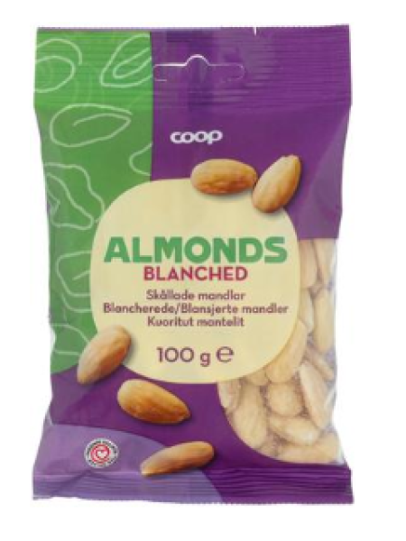 Миндаль очищенный Coop kuoritut mantelit 100 г