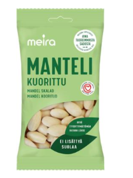 Миндаль очищенный Meira Manteli kuorittu 100г