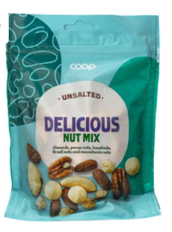 Смесь ореховая Coop Delicious несоленая 200г