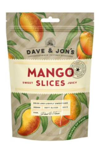 Сушеное манго Dave&Jon's kuivattu mango 100 г НОВИНКА