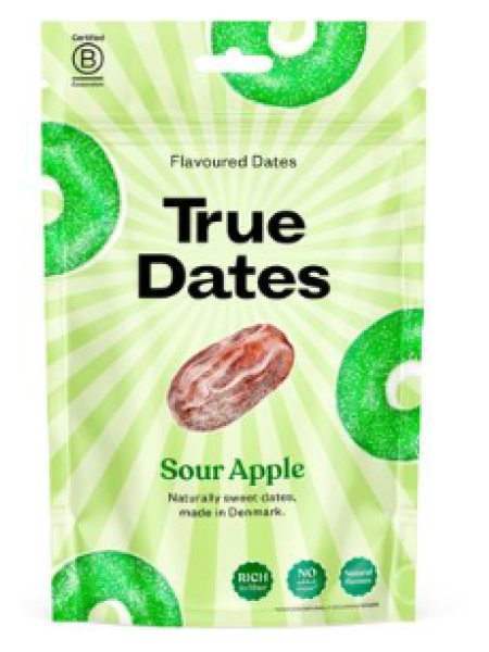 Финики без косточек со вкусом настоящего терпкого яблока True Kirpeän omenan makuisia kivettömiä taateleita 100 г