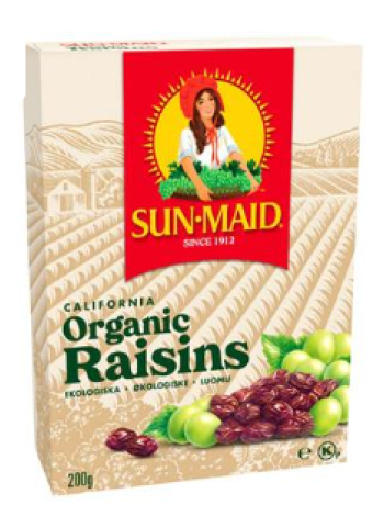 Органический калифорнийский изюм без косточек Sun-Maid 200г