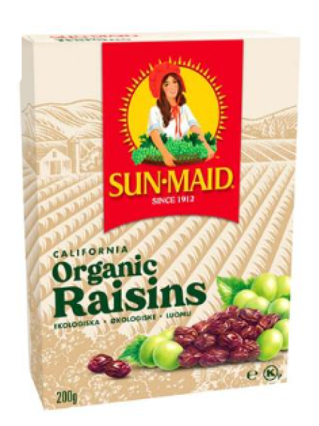 Органический калифорнийский изюм без косточек Sun-Maid 200г