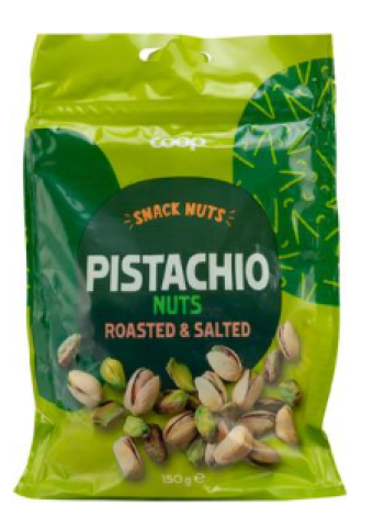 Фисташки жареные и соленые Coop paahdetut ja suolatut pistaasipähkinät 150 г