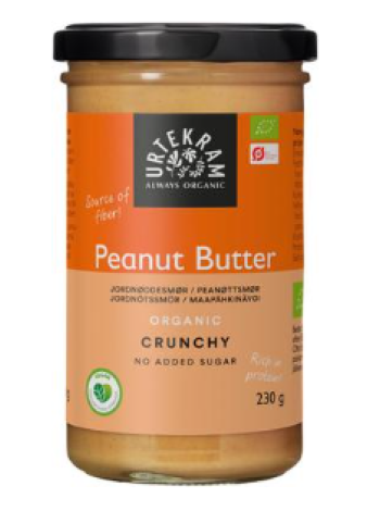 Органическое арахисовое масло хрустящее URTEKRAM Luomu Maapähkinävoi Crunchy 230 г