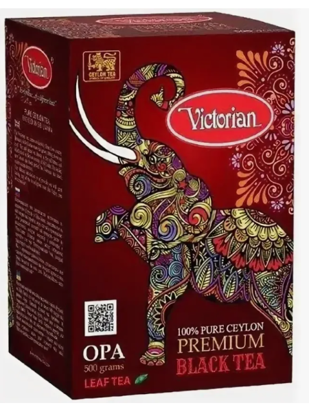 Крупнолистовой черный чай Victorian 100% pure ceylon 500г