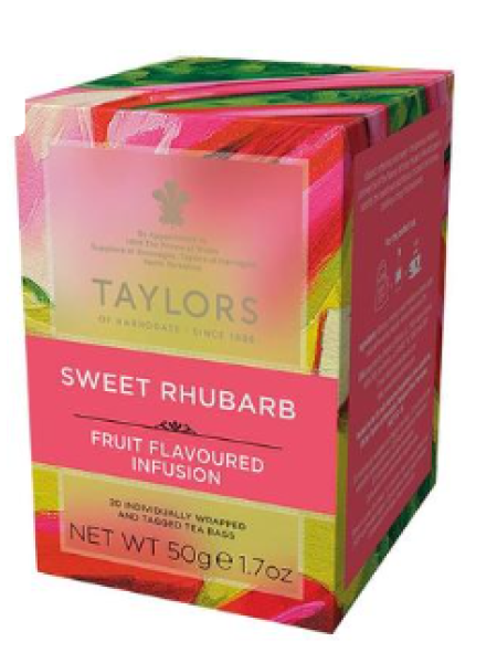 Чай пакетированный Taylors of Harrogate Sweet Rhubarb 20шт гибискус шиповник ежевика