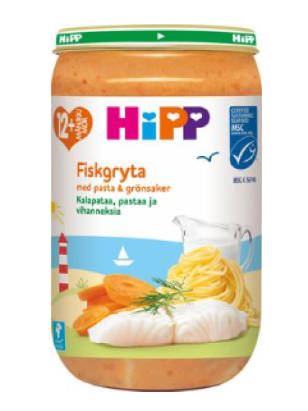 Детское питание Рыбное рагу, паста и овощи Hipp 250г с 12 месяцев