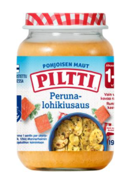 Детское питание Piltti Pohjoisen maut 190г овощи и лосось с 1-3 лет