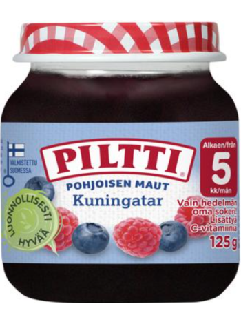 Ягодное пюре Piltti Piltti Pohjoisen Maut Kuningatar 125 г с 5 месяцев