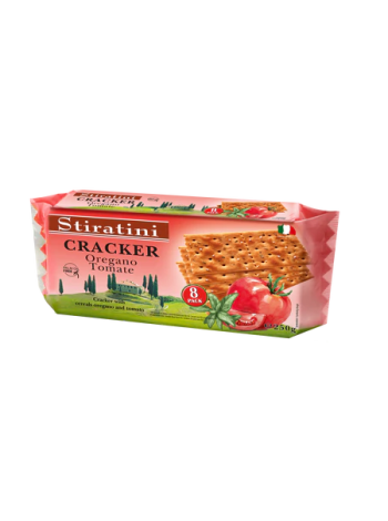 Крекеры Cracker oregano & tomato 250г с томатами и орегано