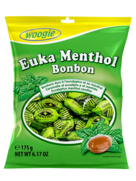 Леденцы c ментолом с эвкалиптом Woogie Euka Menthol 175г