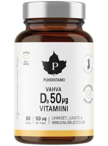 Витамины рыбий жир Puhdistamo Vahva D3 50 µg 60капсул
