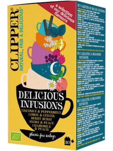 Органический травяной чай Clipper Delicious Infusions в ассортименте 20шт/38г