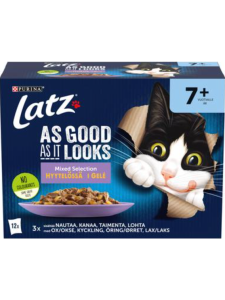 Ассорти влажного корма для кошек в желе Latz As Cood As It Looks 12x85г 