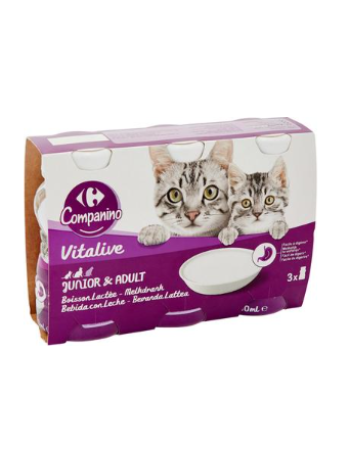 Молоко для кошек Carrefour 3х200мл