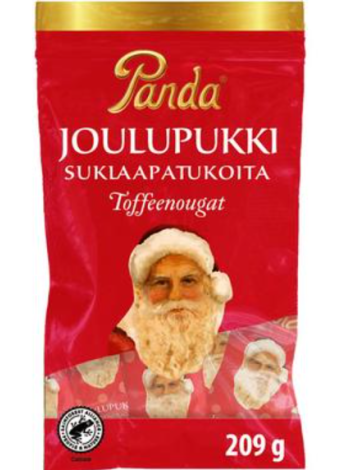 Шоколадные конфеты Panda Joulupukki suklaapatukka 209г