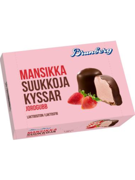 Зефир в молочном шоколаде Brunberg Mansikkasuukko 150г/6шт клубника