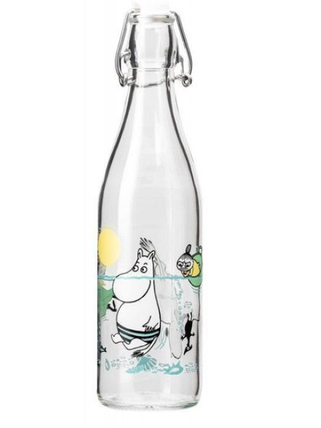 Стеклянная бутылка Муми-тролль Muumi Muurla Vilskettä Vedessä  0,5 л