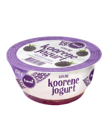 Йогурт сливочный с полевыми ягодами FARMI 150г без лактозы 
