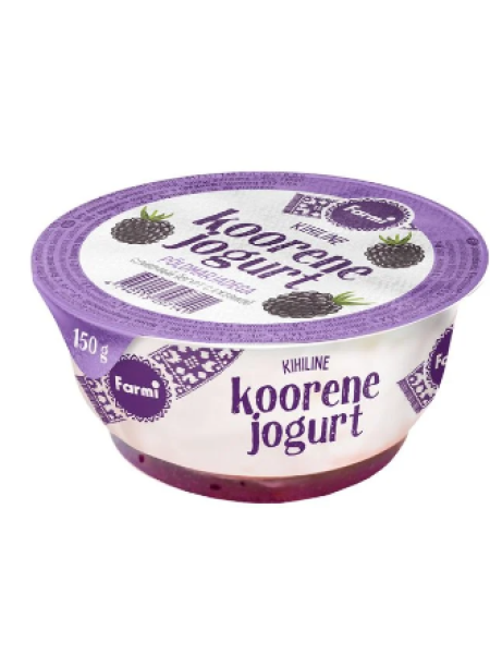 Йогурт сливочный с полевыми ягодами FARMI 150г без лактозы 