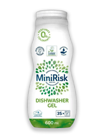 Гель для посудомоечной машины Mini Risk 600мл без ароматизаторов и красителей 