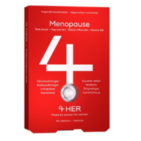 Препарат для женщин в менопаузе без приливов и ночной потливости 4Her Menopause ravintolisä 60 шт