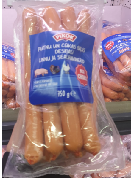 Сосиски натуральные Pikok Viiner 750г