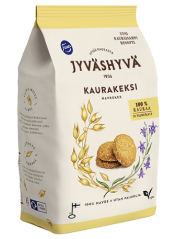 Печенье овсяное Fazer Jyväshyvä 350 г веганское