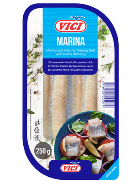 Филе сельди в соусе из маринованных трав VICI Marina Heeringafilee marin.ürdikastmes 250г