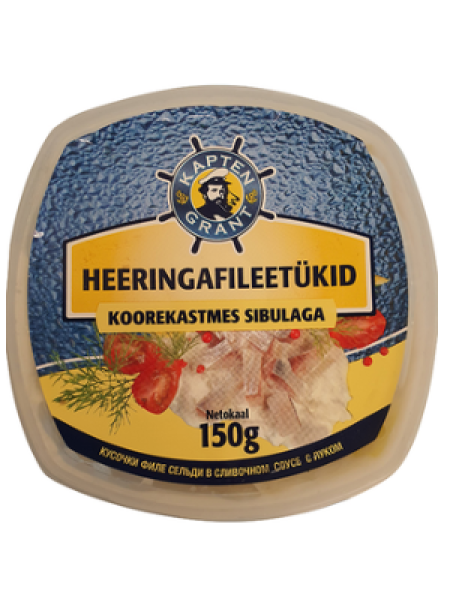 Филе сельди с луком в сливочном соусе KAPTEN GRANT Heeringafilee sibulaga koorekastmes 150г