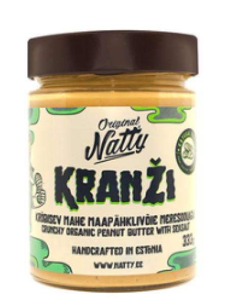 Хрустящее мягкое арахисовое масло NATTY kranži 333г