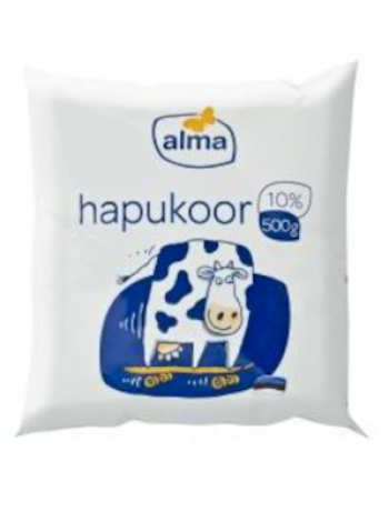 Эстонская сметана Alma hapukoor 10% 500г