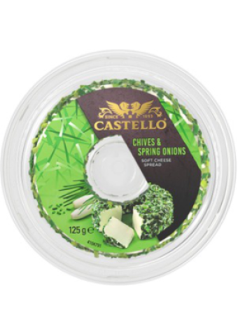 Мягкий сыр Castello ruohosipuli tuorejuusto 125 г с зеленым луком