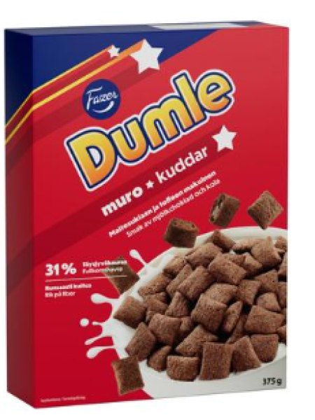 Подушечки для завтрака Fazer Dumle 375г молочный шоколад и ириска