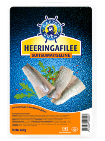 Филе сельди со вкусом копчения KAPTEN GRANT suitsumaitseline 240г