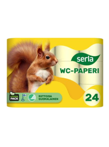 Туалетная бумага Serla 24 шт желтая упаковка
