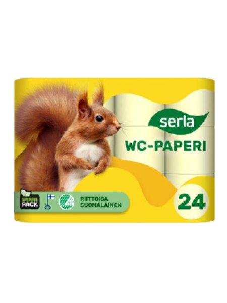 Туалетная бумага Serla 24 шт желтая упаковка
