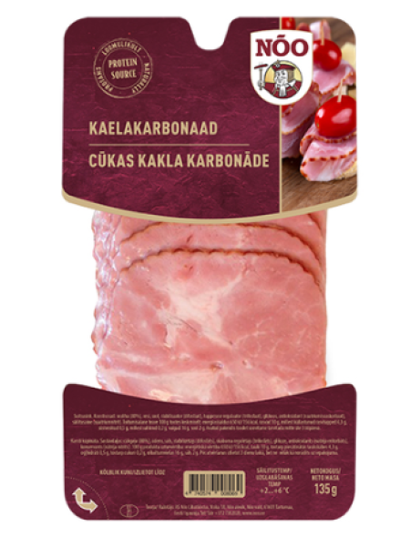 Шейка копченая NÕO Kaelakarbonaad suitsusink 135 г
