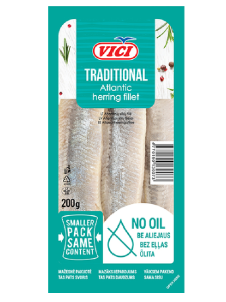 Филе атлантической сельди без масла VICI Atlandi heeringafilee õlita 200 г