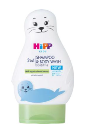 Шампунь и гель для душа Hipp Baby Care 2in1 Shampoo & Body Wash Sensitive 200 мл для детей 